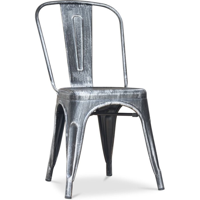 Silla vintage kalax de acero reforzado - gama alta-color acero envejecido