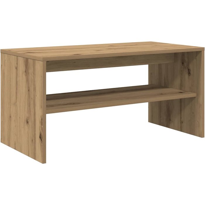 Mueble tv de madera laminada de roble hecho a mano 80x40x40 cm - comfortxl