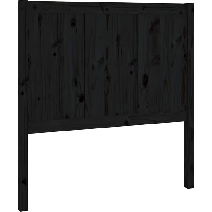 Cabecero de cama madera maciza de pino negro 95,5x4x100 cm - comfortxl