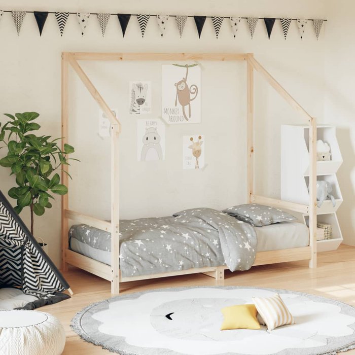 Estructura de cama para niños madera maciza de pino 80x160 cm vidaxl