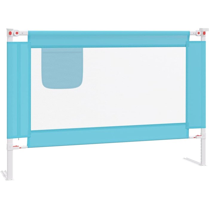 Barandilla de seguridad cama de ni?o azul tela 100x25 cm - comfortxl