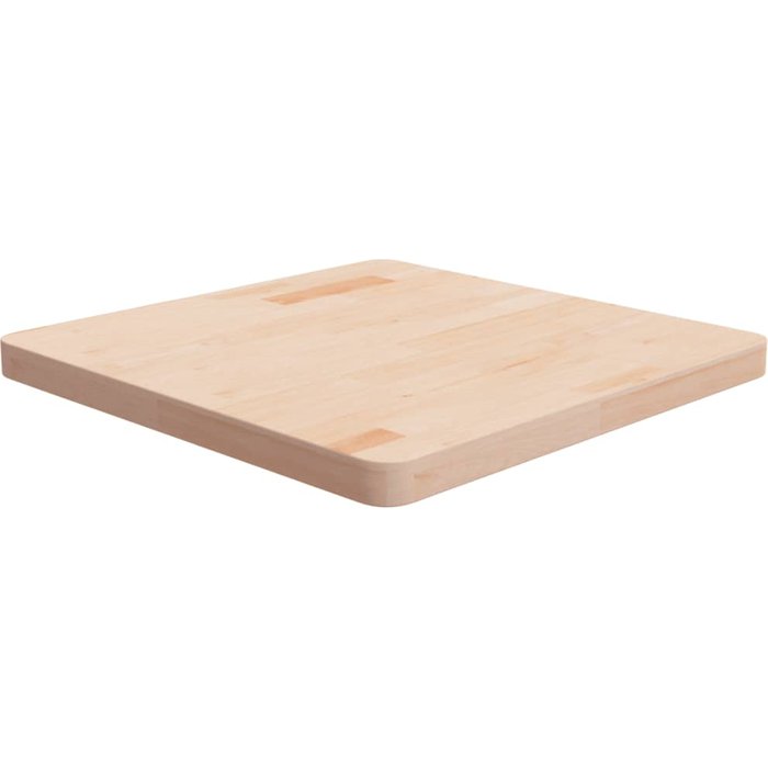 Tablero de mesa cuadrada madera de roble sin tratar 60x60x4 cm - comfortxl