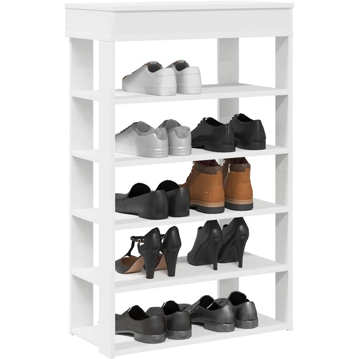 Zapatero blanco 60x30x98 cm madera contrachapada