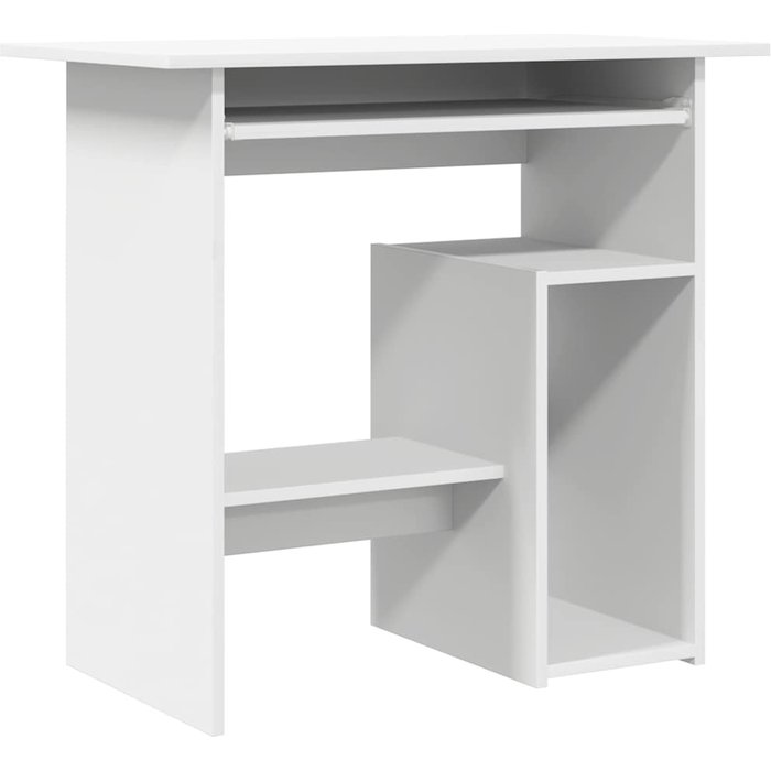 Escritorio de madera contrachapada blanco 80x45x74 cm - comfortxl