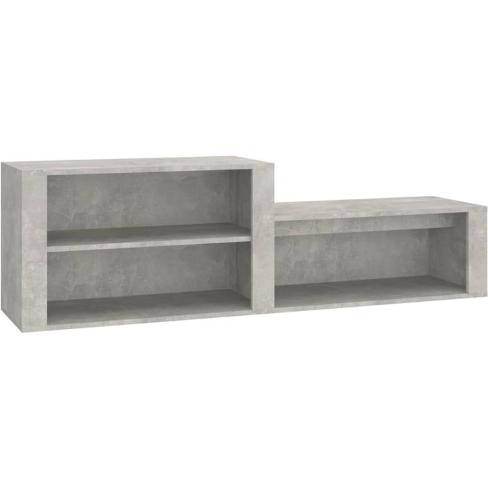 Mueble zapatero madera contrachapada gris hormigón 150x35x45 cm - comfortxl