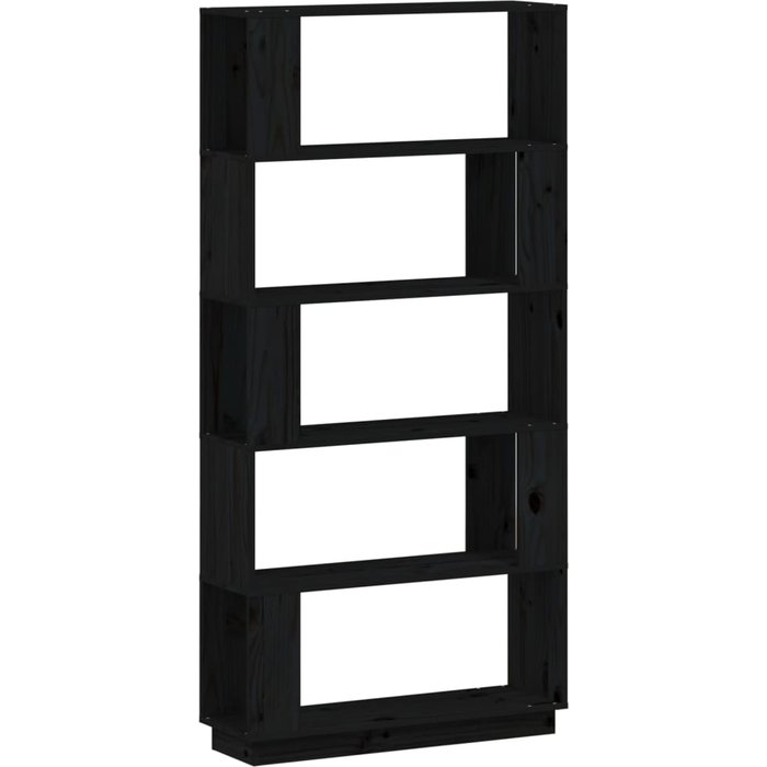 Estantería/divisor de espacios madera pino negro 80x25x163,5 cm – comfortxl