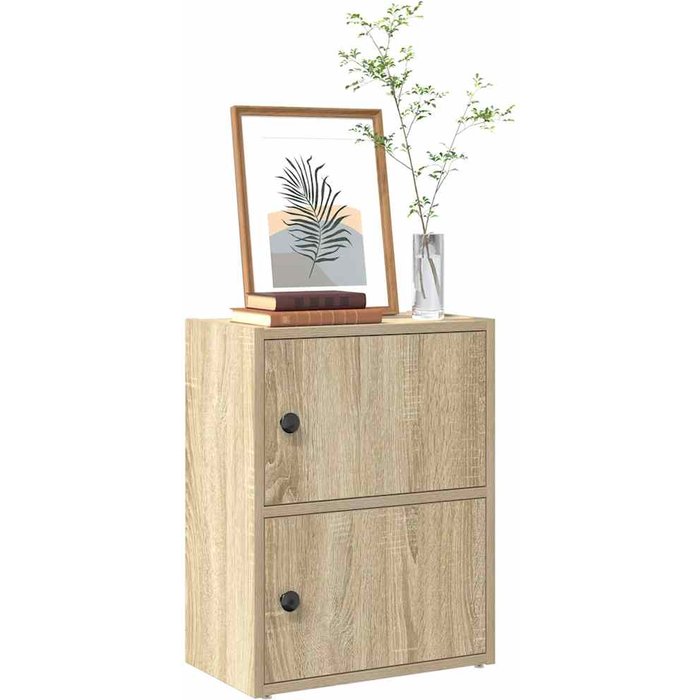 Librería roble sonoma 40x24x52 cm madera contrachapada