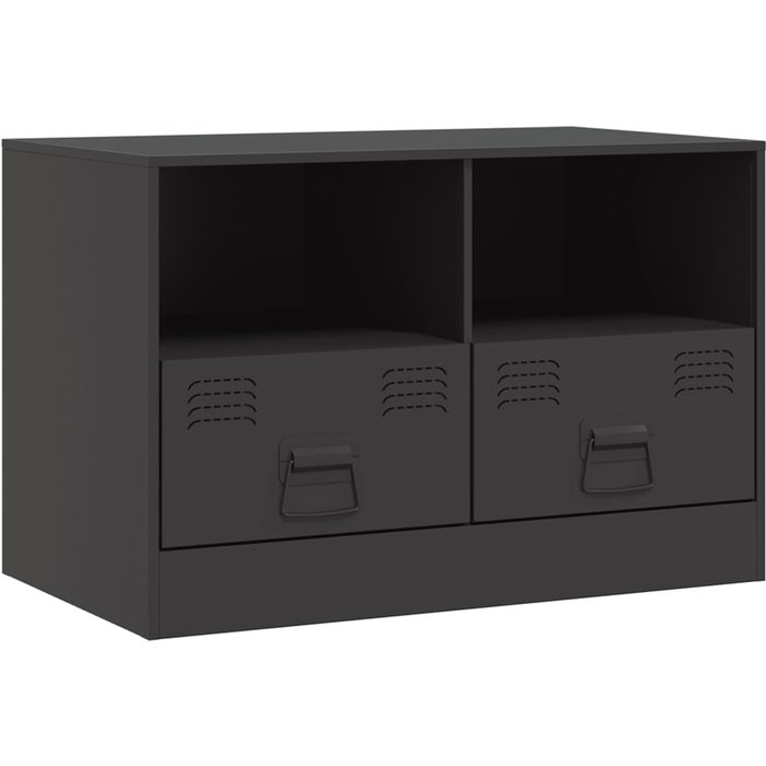 Mueble para tv de acero negro 67x39x44 cm - comfortxl