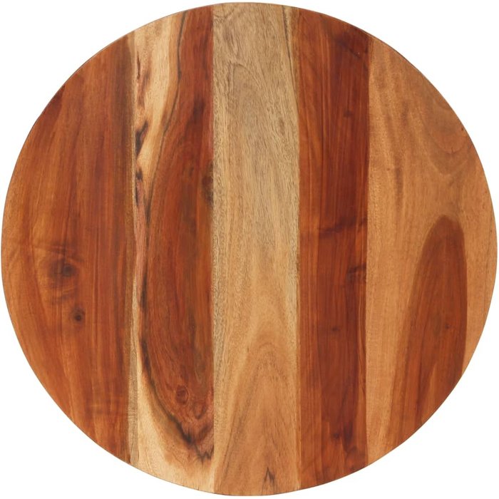 Tablero de mesa de madera maciza de acacia redondo 15-16 mm 60 cm