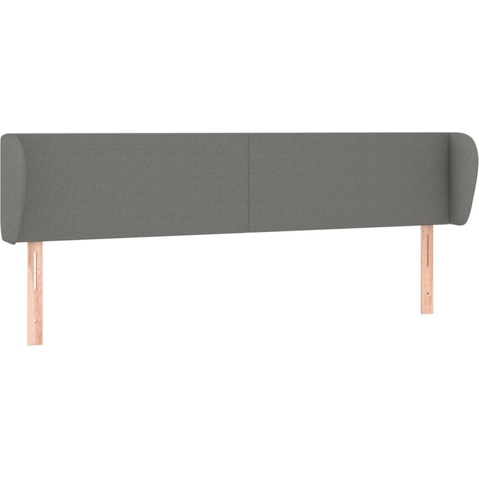 Cabecero cama - mueble cabecero de tela gris oscuro 183x23x78/88 cm