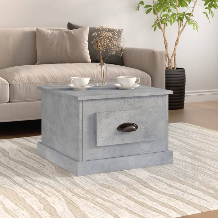Maison exclusive - mesa de centro madera contrachapada gris hormigón 50x50x35 cm