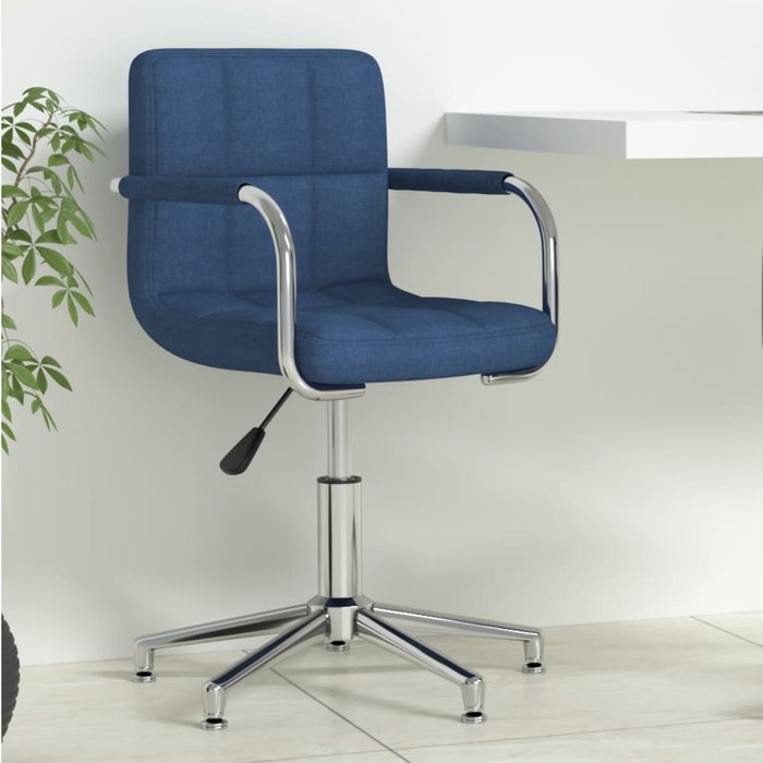 Silla de oficina giratoria de tela azul — comfortxl