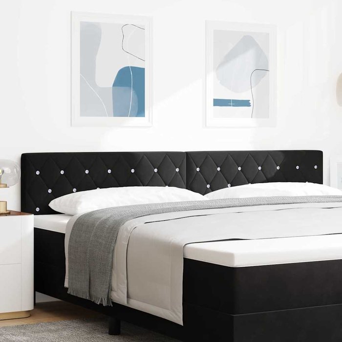 Maison exclusive - cabecero negro 200 cm terciopelo