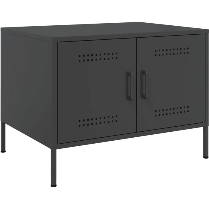 Mesa de centro acero negro 68x50x50,5 cm - comfortxl