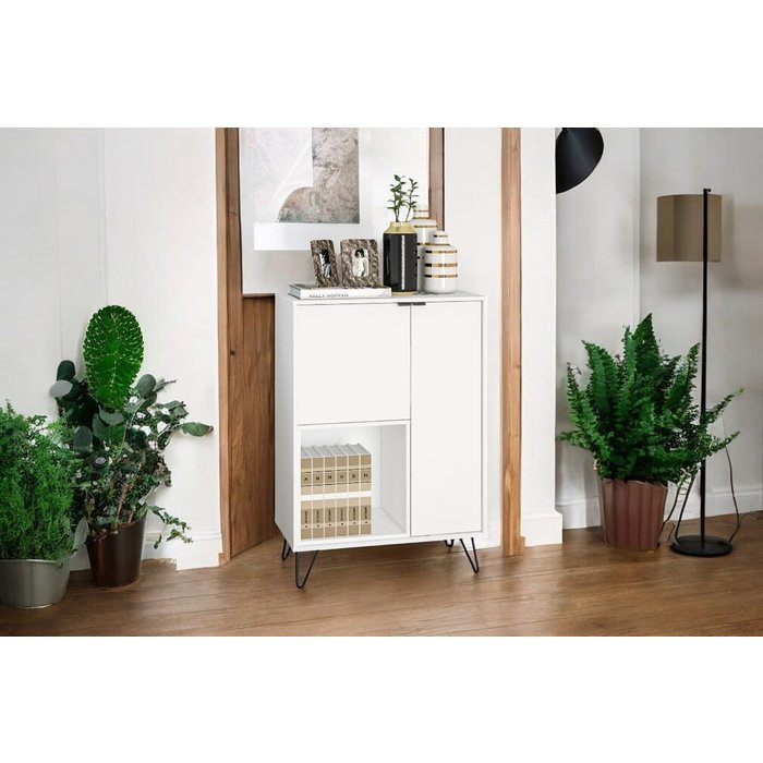 Aparador noela 75 blanco 2 puertas 1 hueco