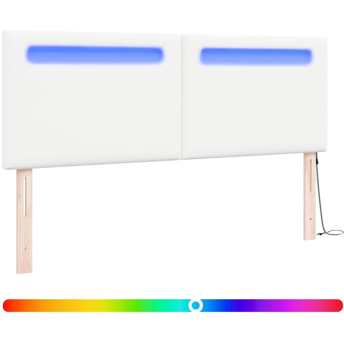 Cabecero cama - mueble cabecero led 160 cm cuero sintético