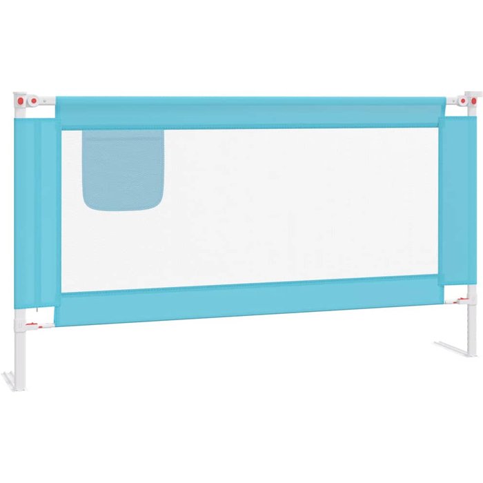 Barandilla de seguridad cama de ni?o azul tela 150x25 cm - comfortxl