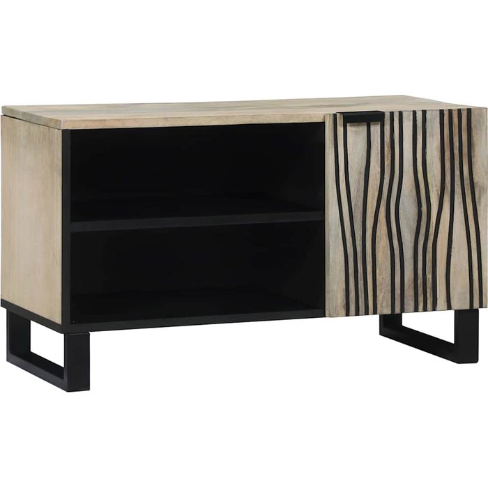 Mueble de tv blanco 80 x 33 x 46 cm madera de ingeniería