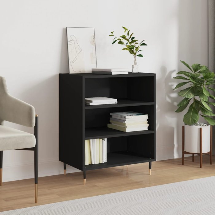 Maison exclusive - aparador madera de ingeniería negro 57x35x70 cm