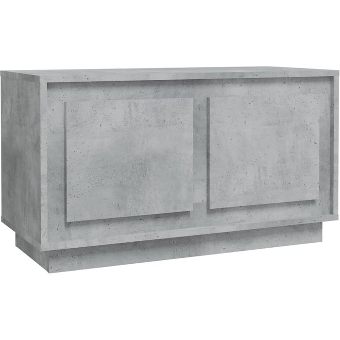 Mueble tv gris hormigón 80x35x45 cm de madera contrachapada