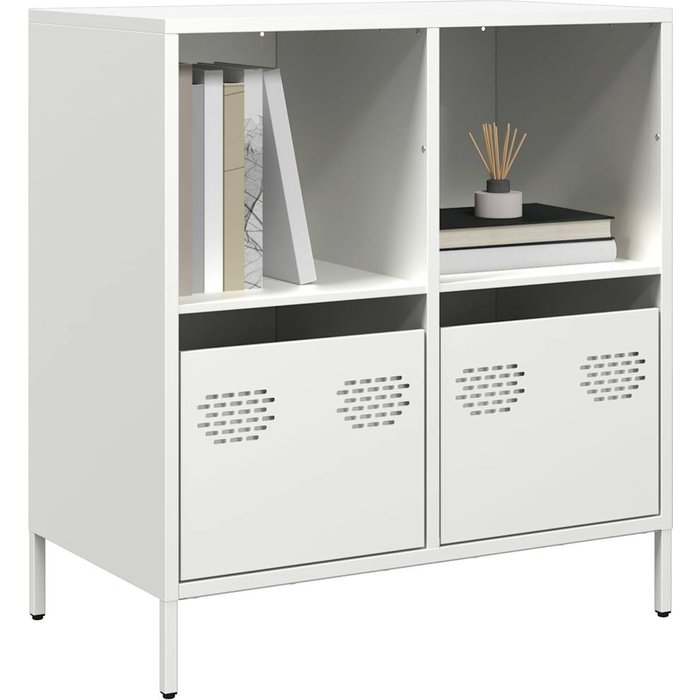 Aparador blanco 68x39x73,5 cm acero laminado en frío