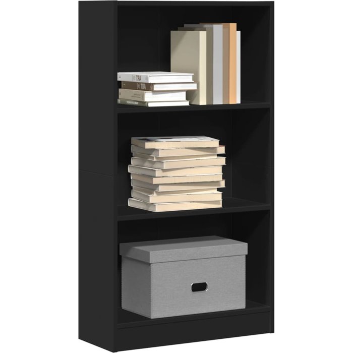 Maison exclusive - estantería de madera de ingeniería negra 60x24x109 cm