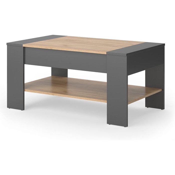 Vicco mesa de centro august, oro power roble/antracita, 99.6 x 58.8 cm con cajón