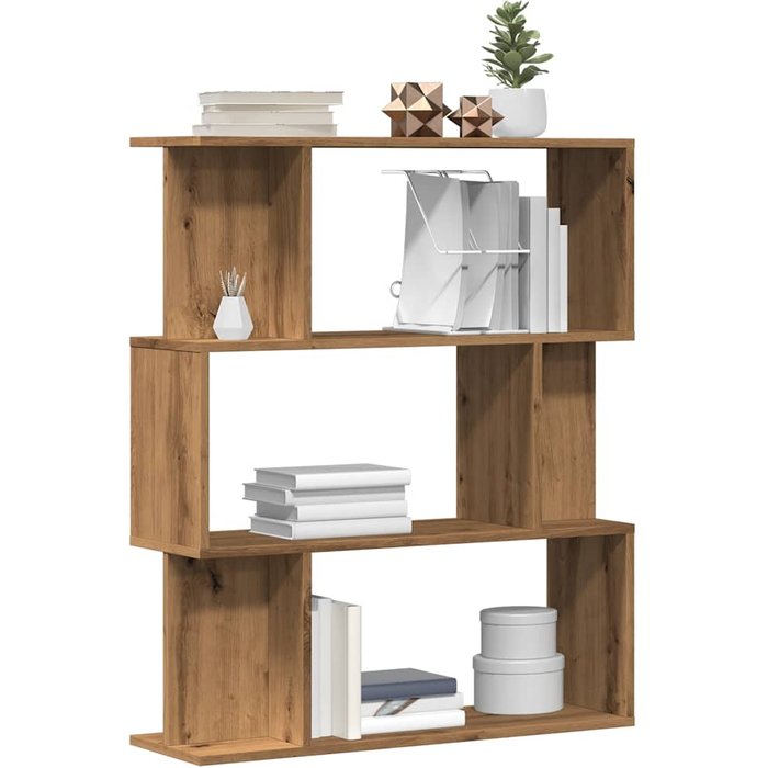 Librería artesanal de roble 80x24x96 cm madera de ingeniería