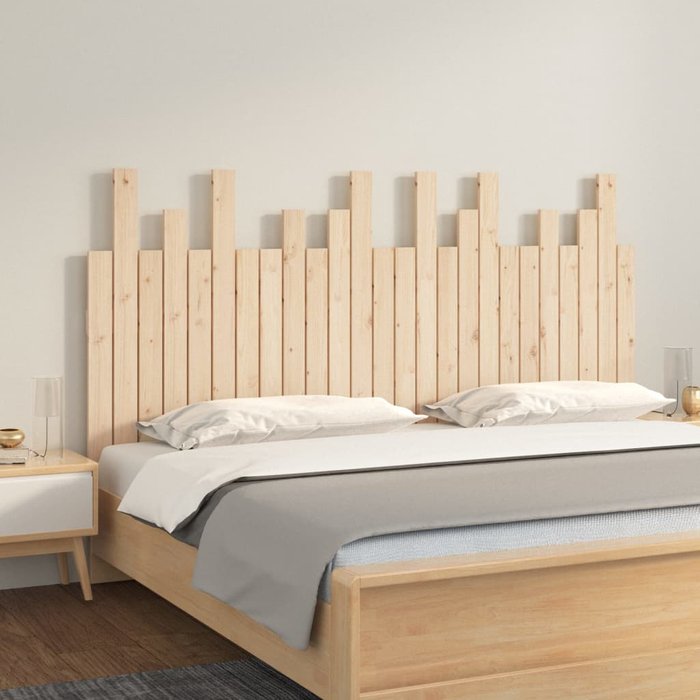 Cabecero de cama de pared madera maciza de pino 159,5x3x80 cm vidaxl