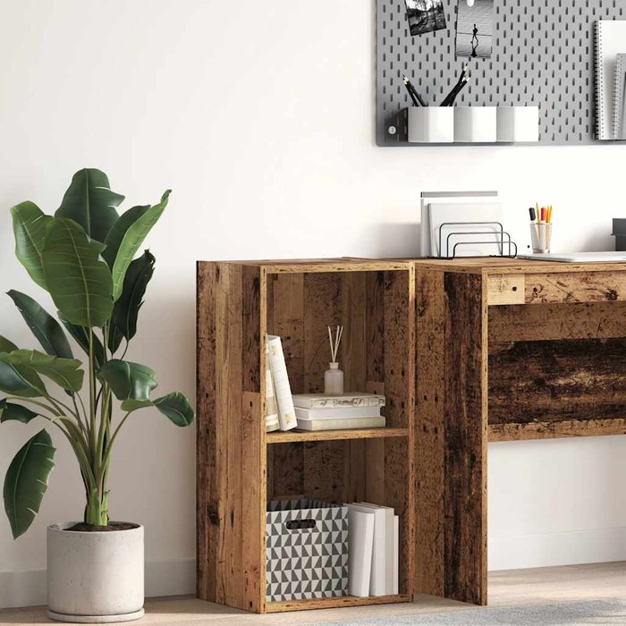 Librería de madera reciclada, 40x30x77 cm, madera de ingeniería. - pangivo