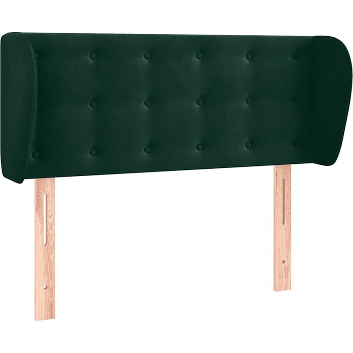 Cabecero cama - mueble cabecero de terciopelo verde oscuro 93x23x78/88 cm