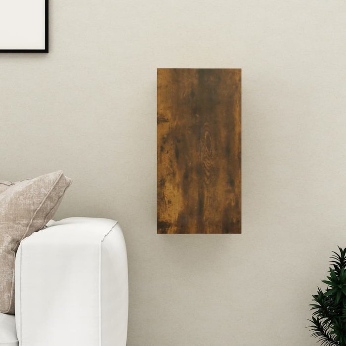 Mueble tv roble ahumado 30,5x30x60 cm madera contrachapada