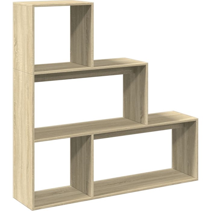 Librería divisora 3 niveles madera roble sonoma 123x29x123 cm – comfortxl