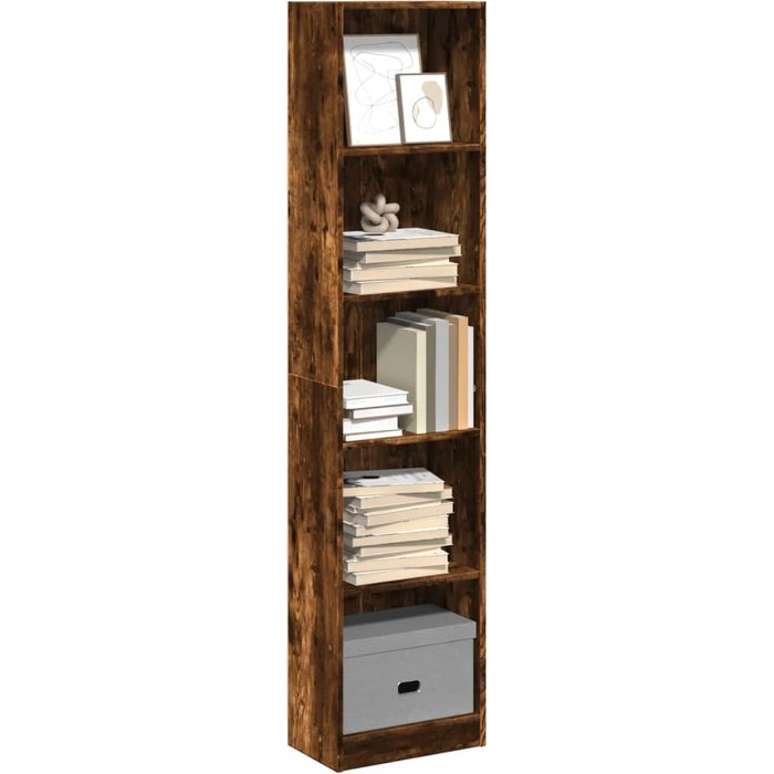 Maison exclusive - estantería madera de ingeniería roble ahumado 40x24x176 cm