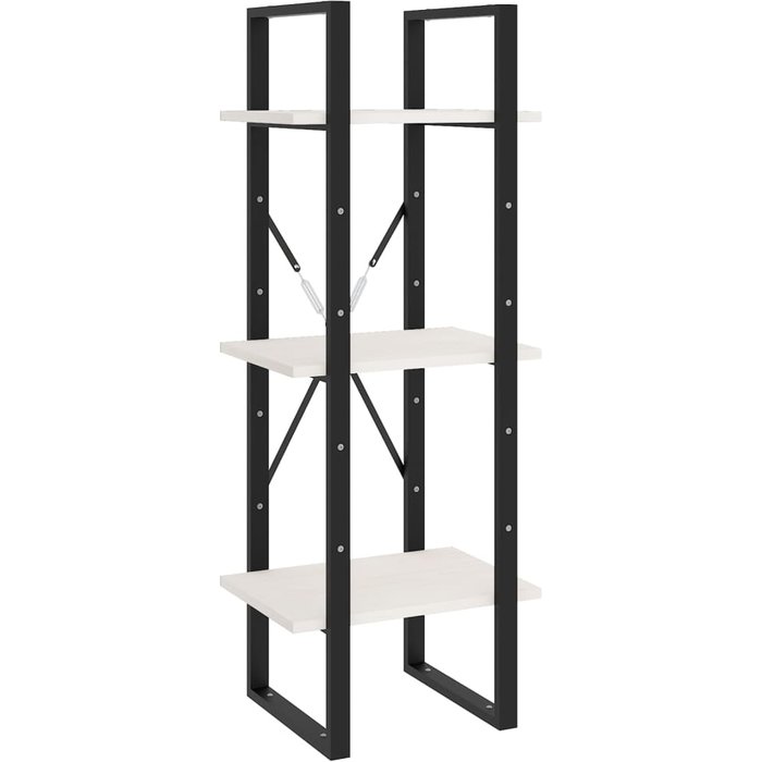 Estantería de 3 niveles madera maciza pino blanco 40x30x105 cm – comfortxl
