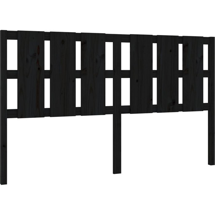 Cabecero de cama - mueble cabecero madera maciza de pino negro 185,5x4x100 cm