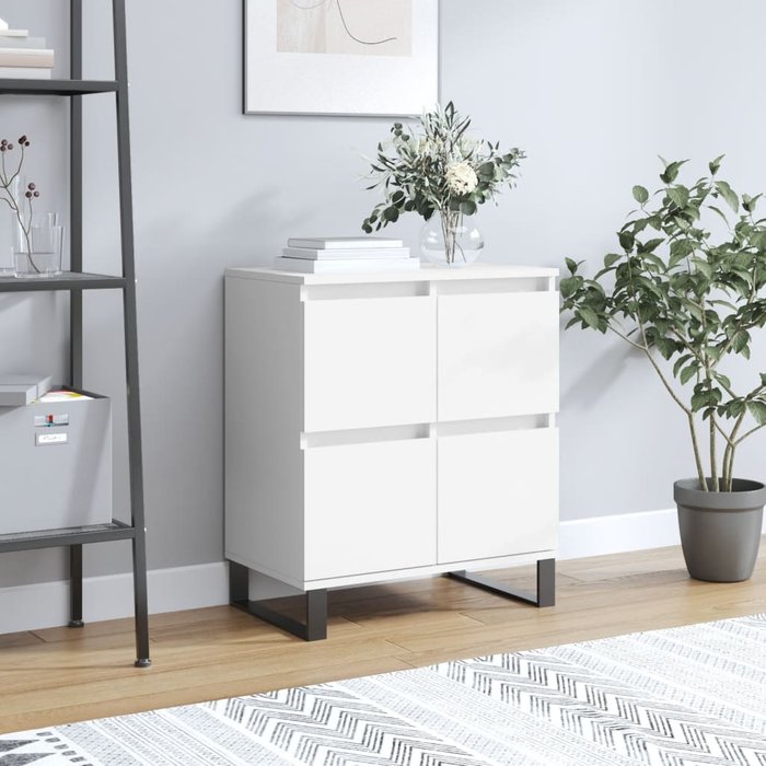 Aparador blanco 60x35x70 cm madera contrachapada
