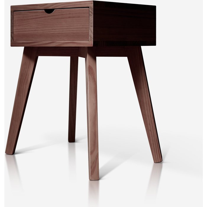 Pejecar – mesita de noche de madera con 1 cajon barniz nogal harald