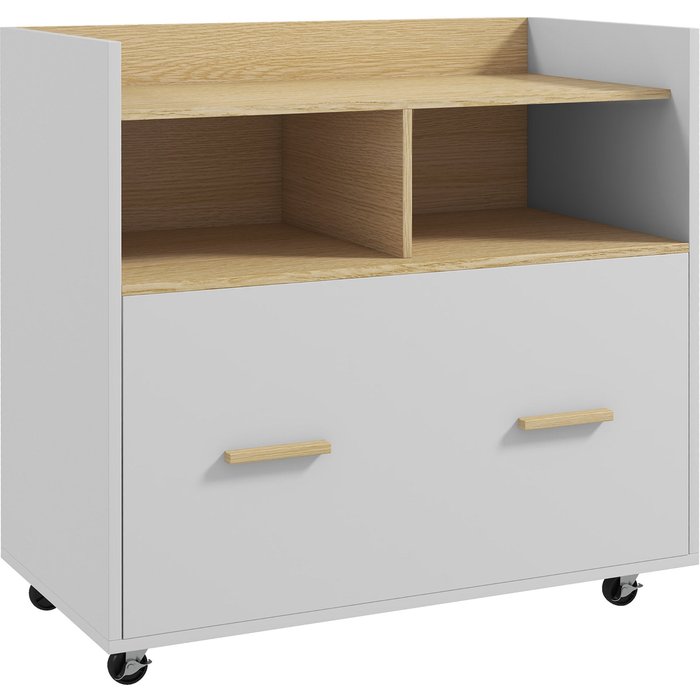 Cajonera de oficina vinsetto melamina de madera roble 76x40x75.5 cm 924-071v80ak