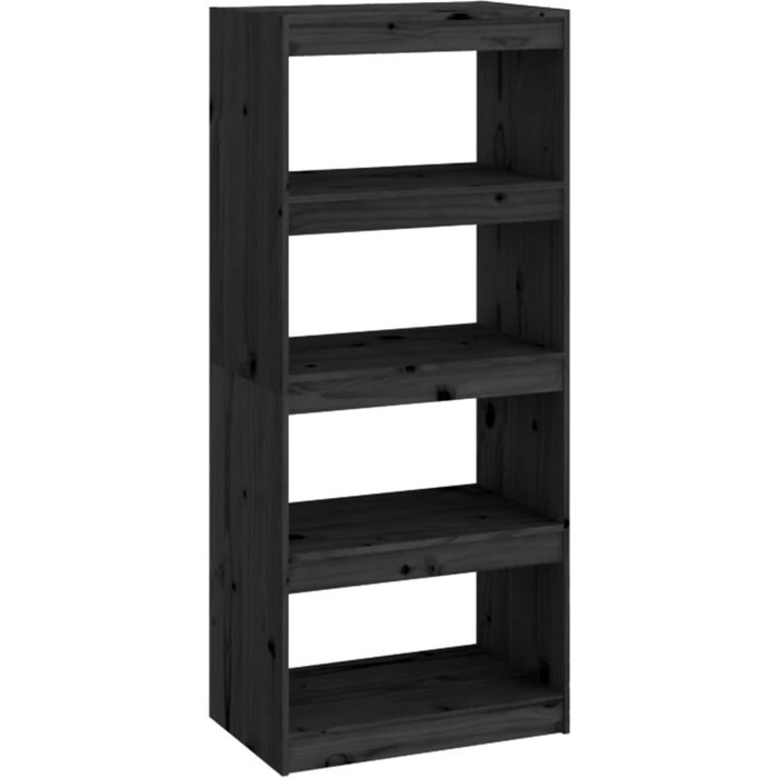 Estantería/divisor de espacios madera pino negro 60x30x135,5 cm – comfortxl