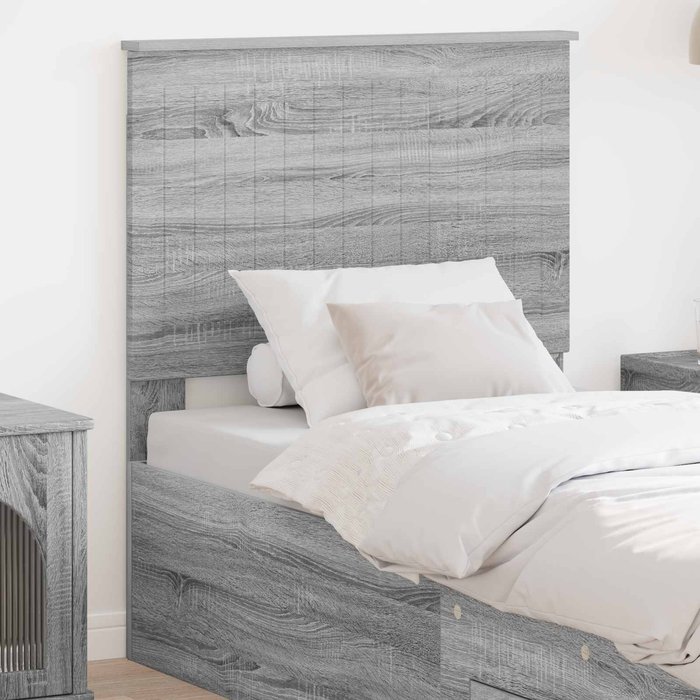 Maison exclusive - cabecero con cabecera gris sonoma 80 cm madera contrachapada