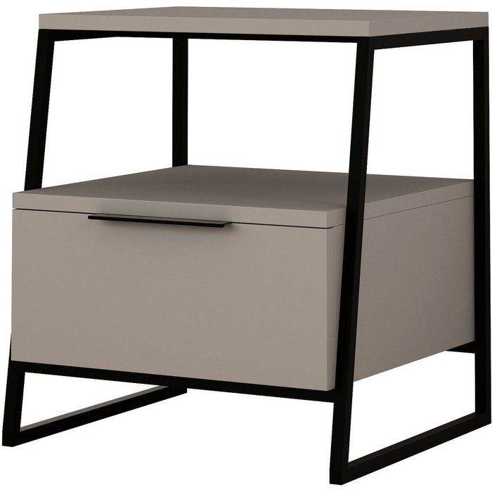 Mesita de noche moderna de aglomerado melamínico con cajón pal