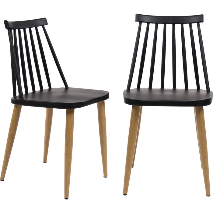 Pack de 2 sillas sticks negras