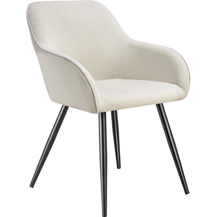 Tectake silla de comedor acolchada con diseño de pana