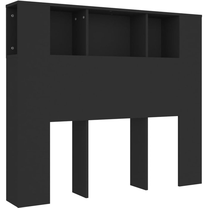 Mueble cabecero negro 120x18,5x102,5 cm - comfortxl