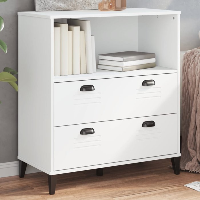 Vidaxl librería viken madera de ingeniería blanco 80x40x90 cm