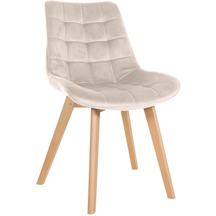 Silla de terciopelo crema brook
