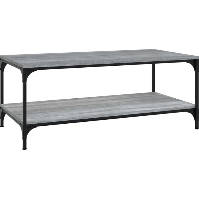 Mesa de centro sonoma de contrachapado gris 80x50x40 cm - comfortxl