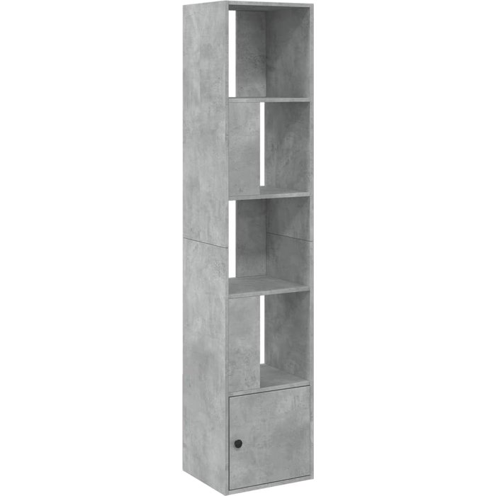 Estantería de madera de ingeniería gris hormigón 40x36x189 cm – comfortxl