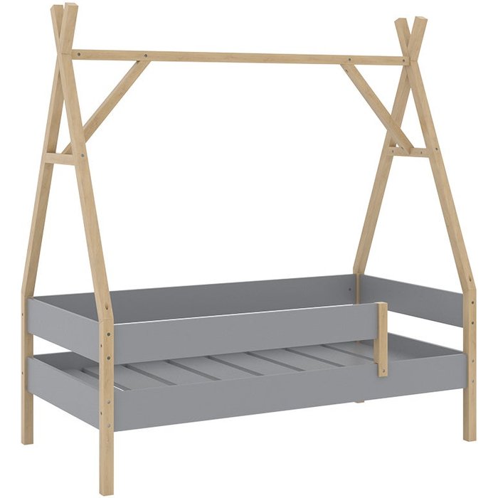 Vitalispa cama infantil bali, gris, 80x160 cm